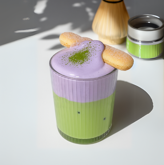 Ube Matcha Latte Recette au lait d'amande