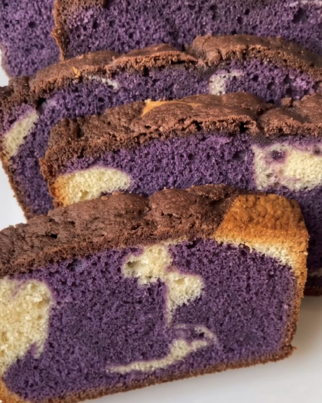 Ube Marble Pound Cake with Homemade Ube Halaya