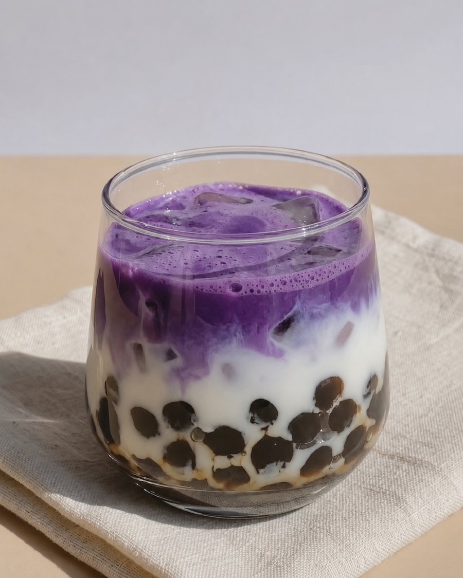 Ube bubble tea recipe – purple yam boba milk tea with tapioca pearls | Ube Nolia