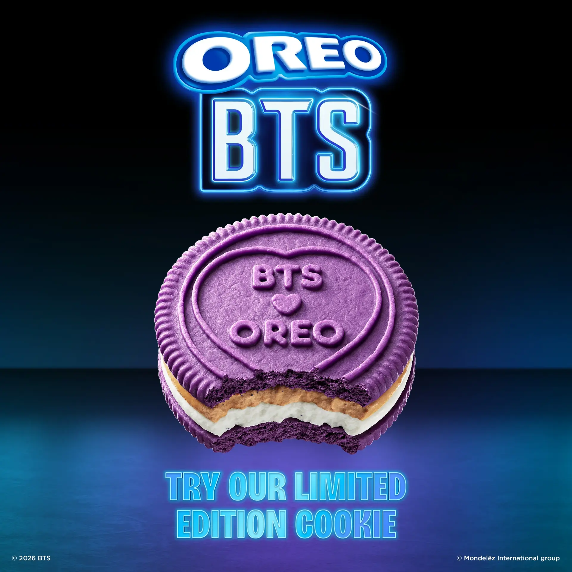 Purple OREO x BTS limited edition cookie – purple wafer compared to real ube purple yam | Ube Nolia