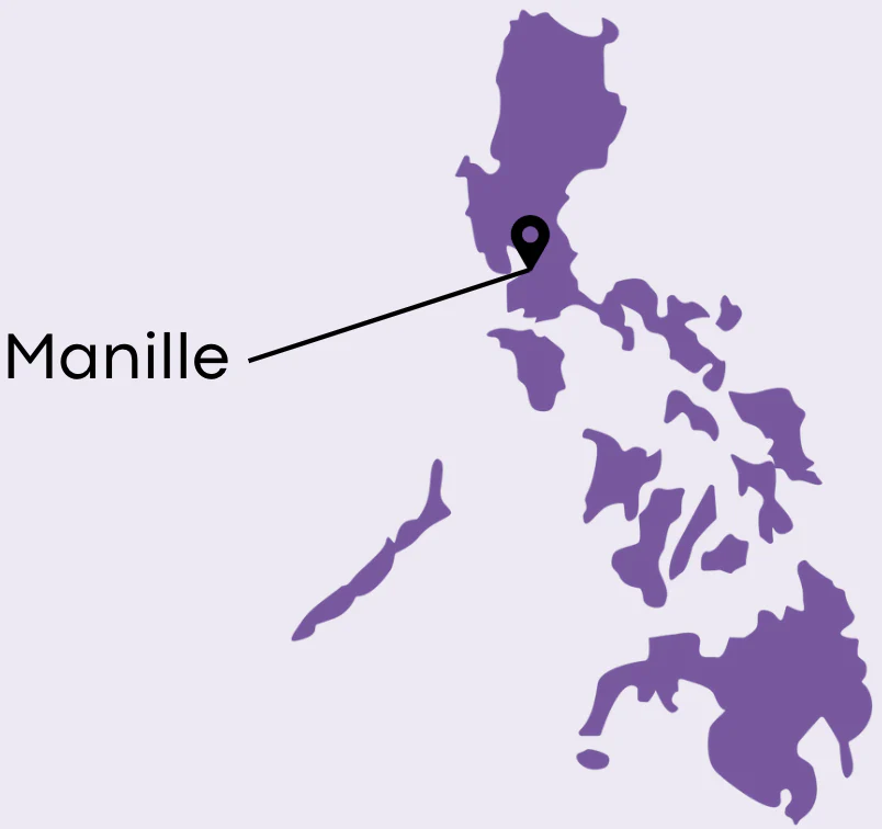 Map of the Philippines highlighting Manila