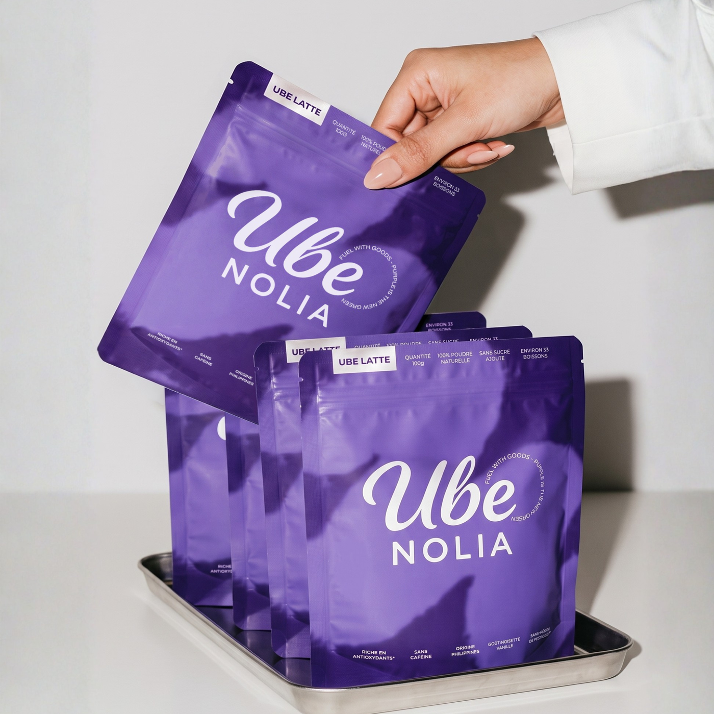 ubenolia-premium-ube-powder-pouch-stack-handheld | Ube Nolia