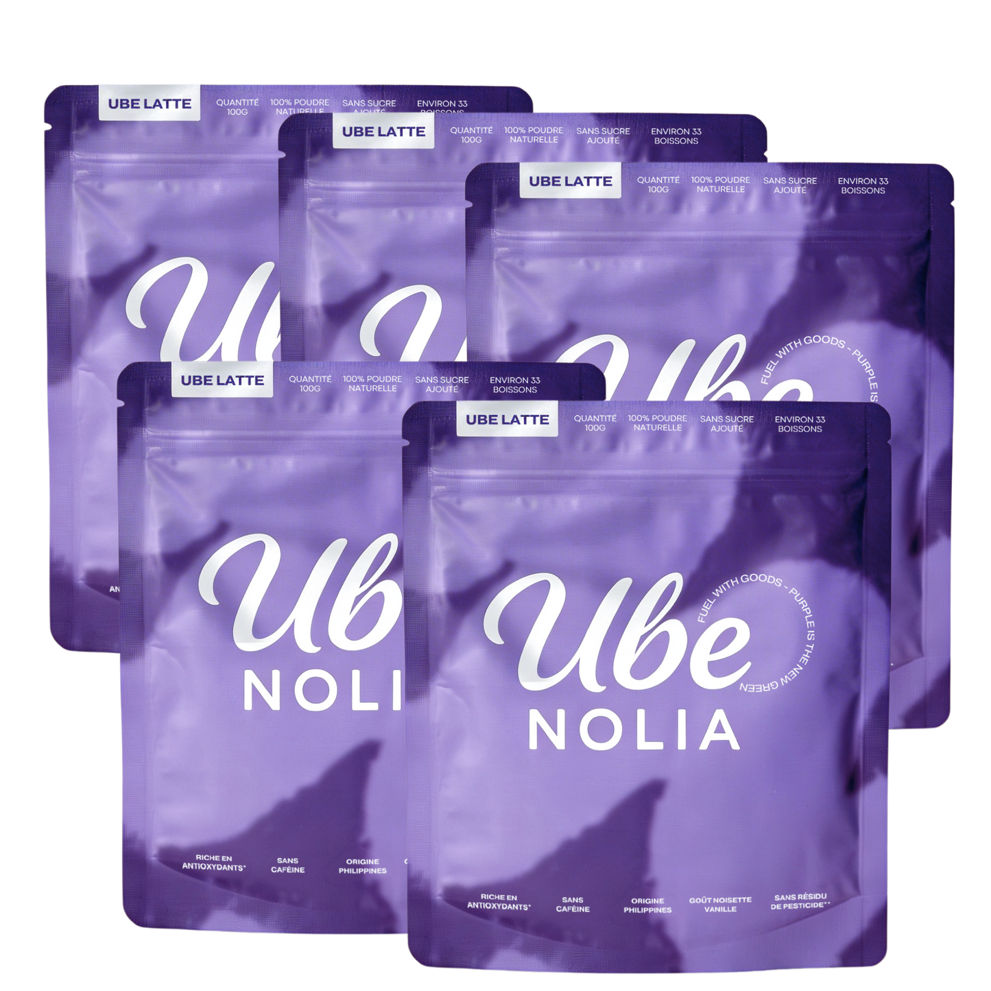 ube nolia meilleure poudre de ube latte 100gx5 fouet gratuit