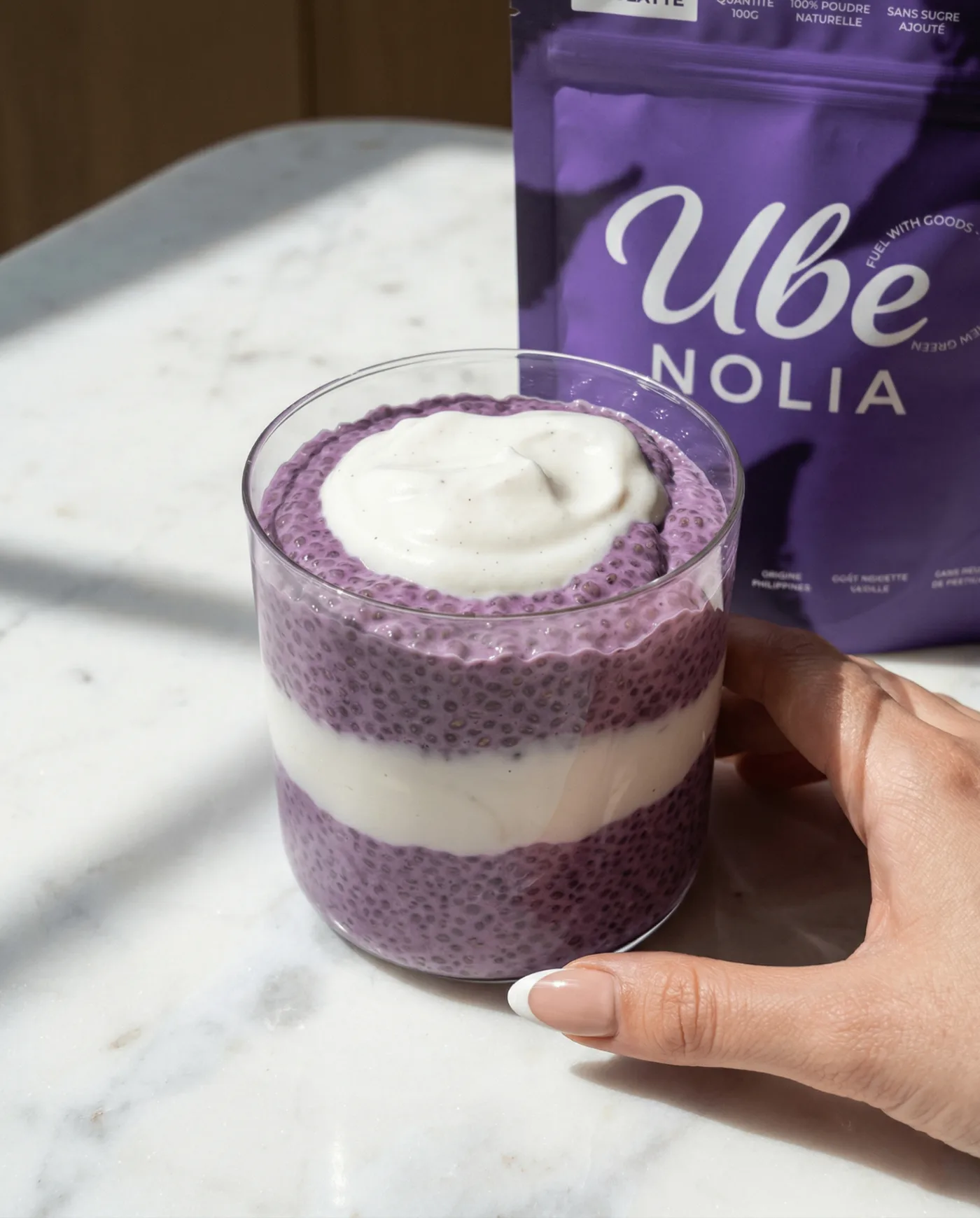 El Mejor Pudín de Chía Ube – pudín de chía ube terminado, bolsa de ube powder | Ube Nolia